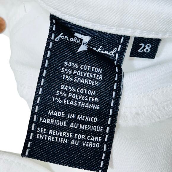 White Denim Jean Lot 5 Women 28 Goldschmied 7 Mankind Flying Monkey Mashburn - Picture 9 of 16